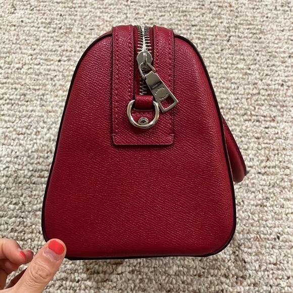 Coach Rowan Satchel Bag for Women - Dark Fuchsia - F79946 - Picture 5 of 12